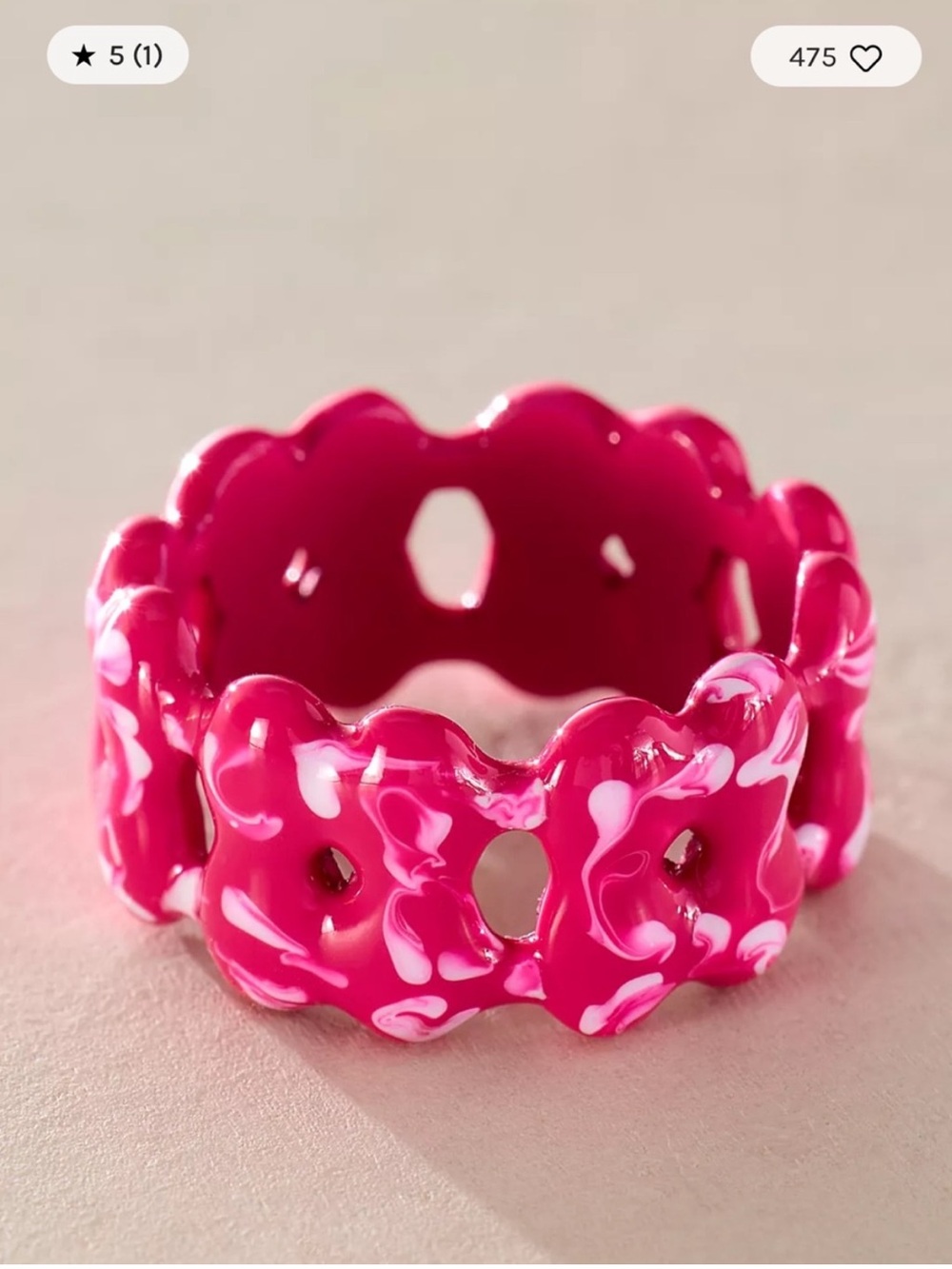 Free People Capri Ring. NWT. Coral reef